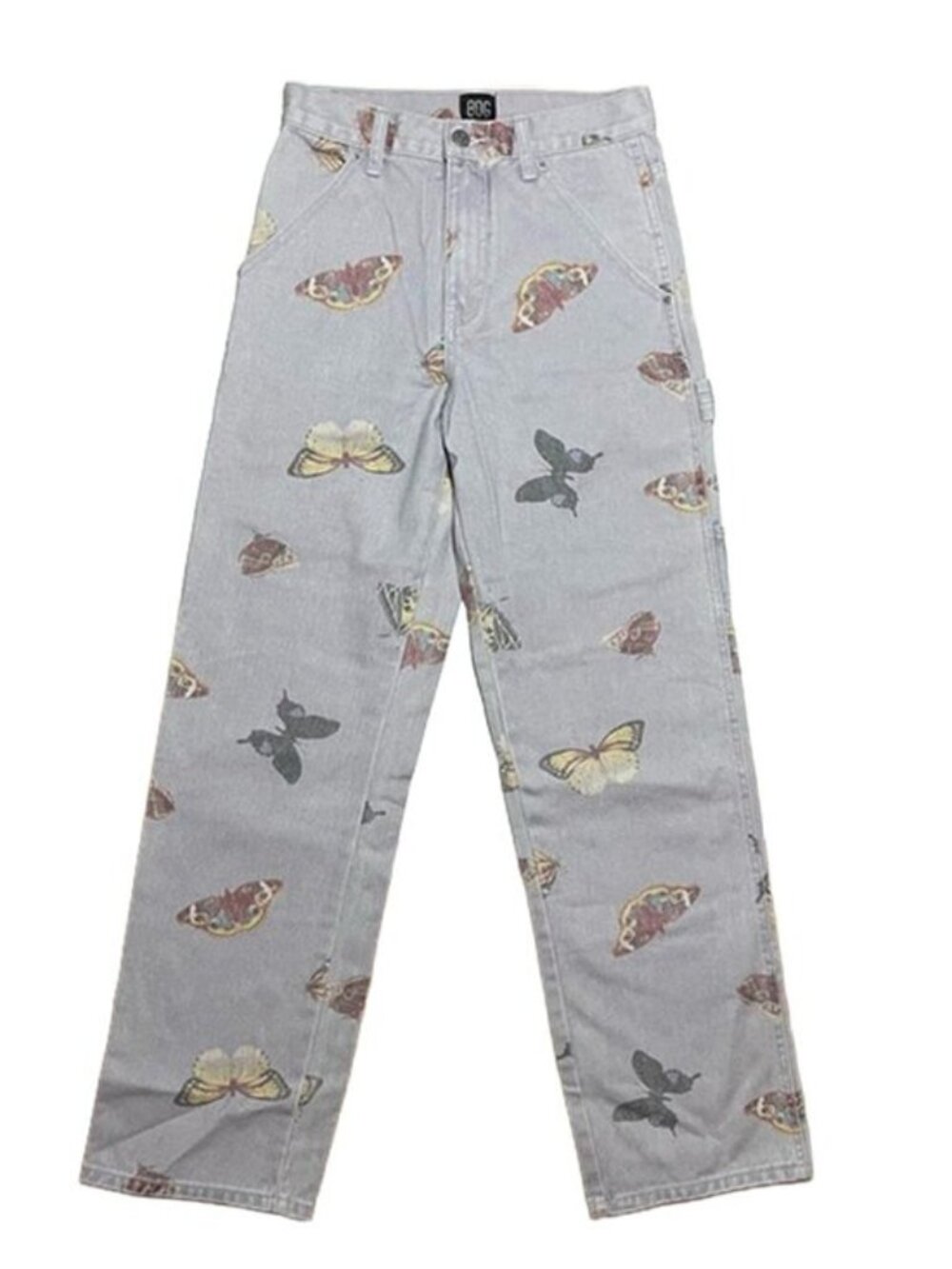 BDG Butterfly Print High-Waisted Carpenter Pants